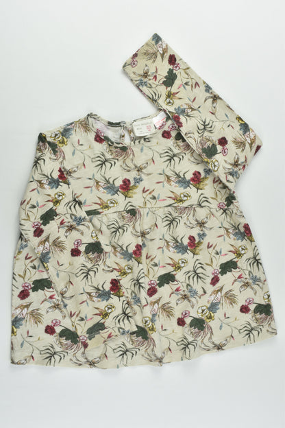 NEW Zara Size 2/3 (98 cm) Flowers and Leaves Top