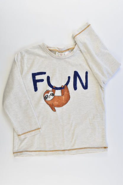 NEW Zara Size 2/3 (98 cm) 'Fun' Sloth Top