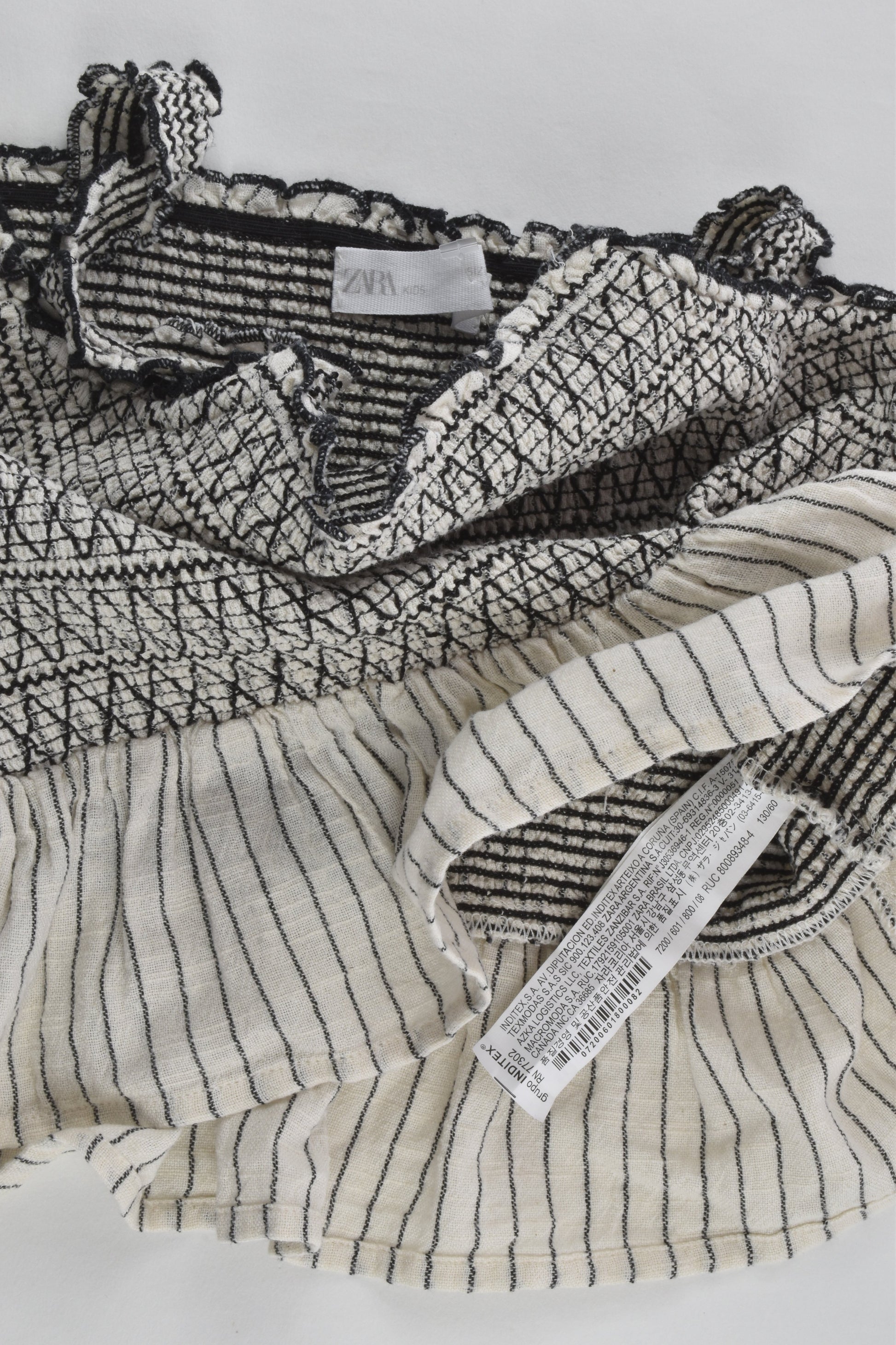 NEW Zara Size 8 (128 cm) Linen-feel Top