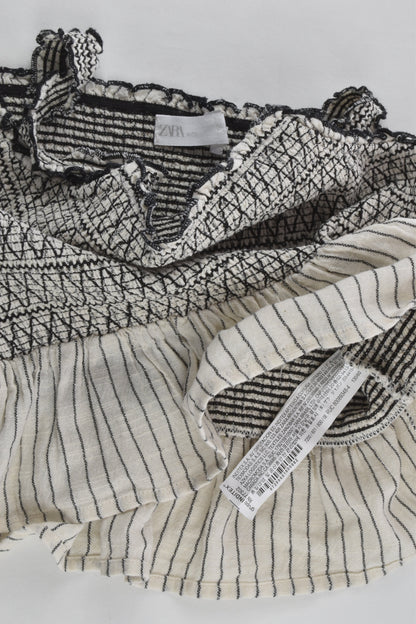 NEW Zara Size 8 (128 cm) Linen-feel Top