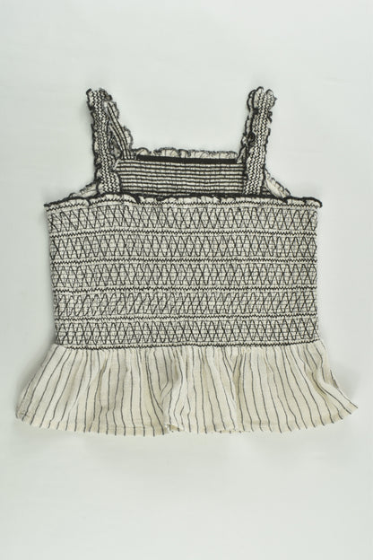 NEW Zara Size 8 (128 cm) Linen-feel Top