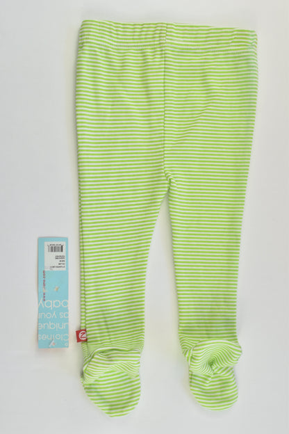 NEW Zutano Size 00 (6 months) Striped Footed Pants