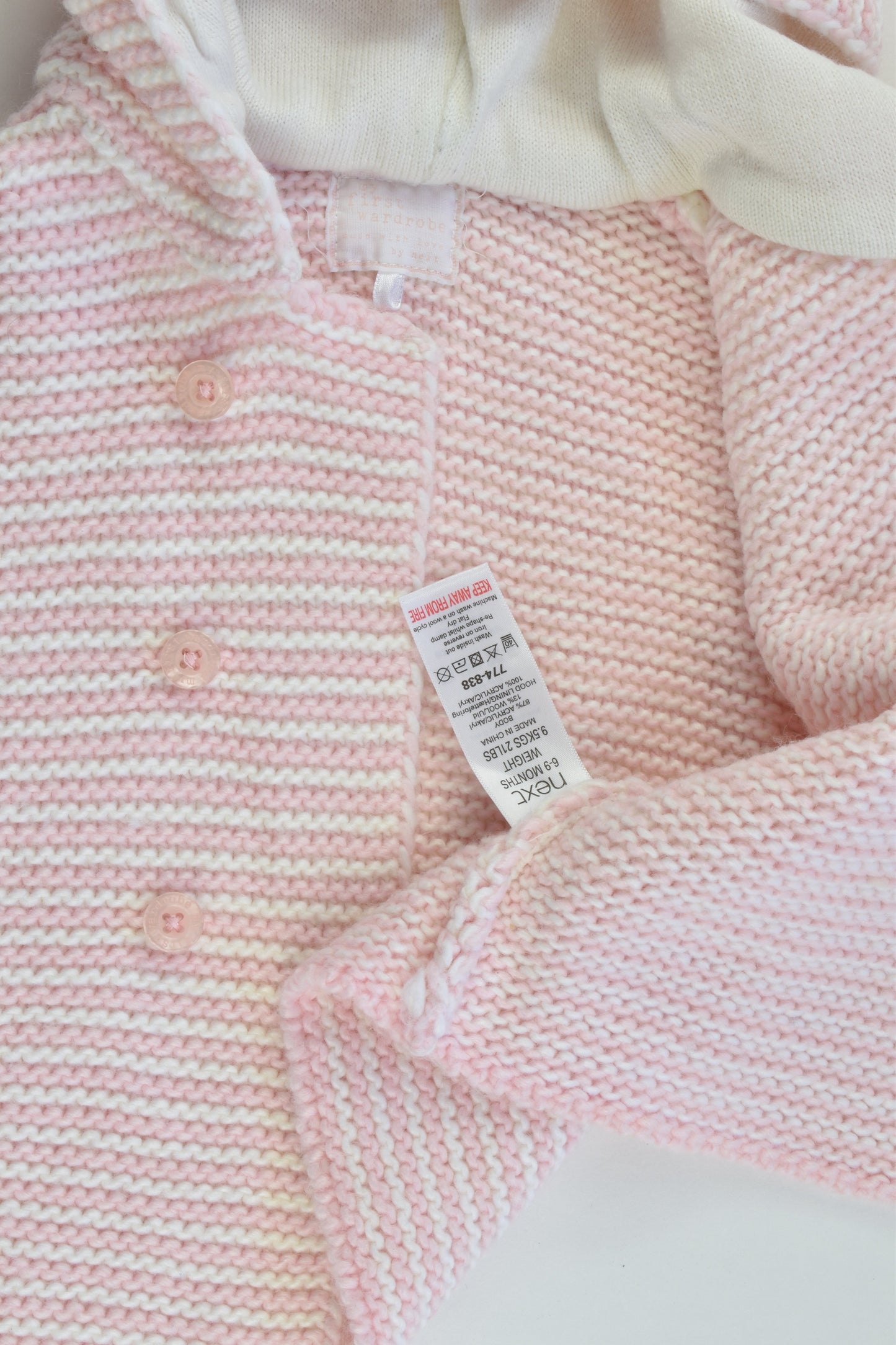 Next Size 0 (6-9 ) Knitted Hooded Jumper
