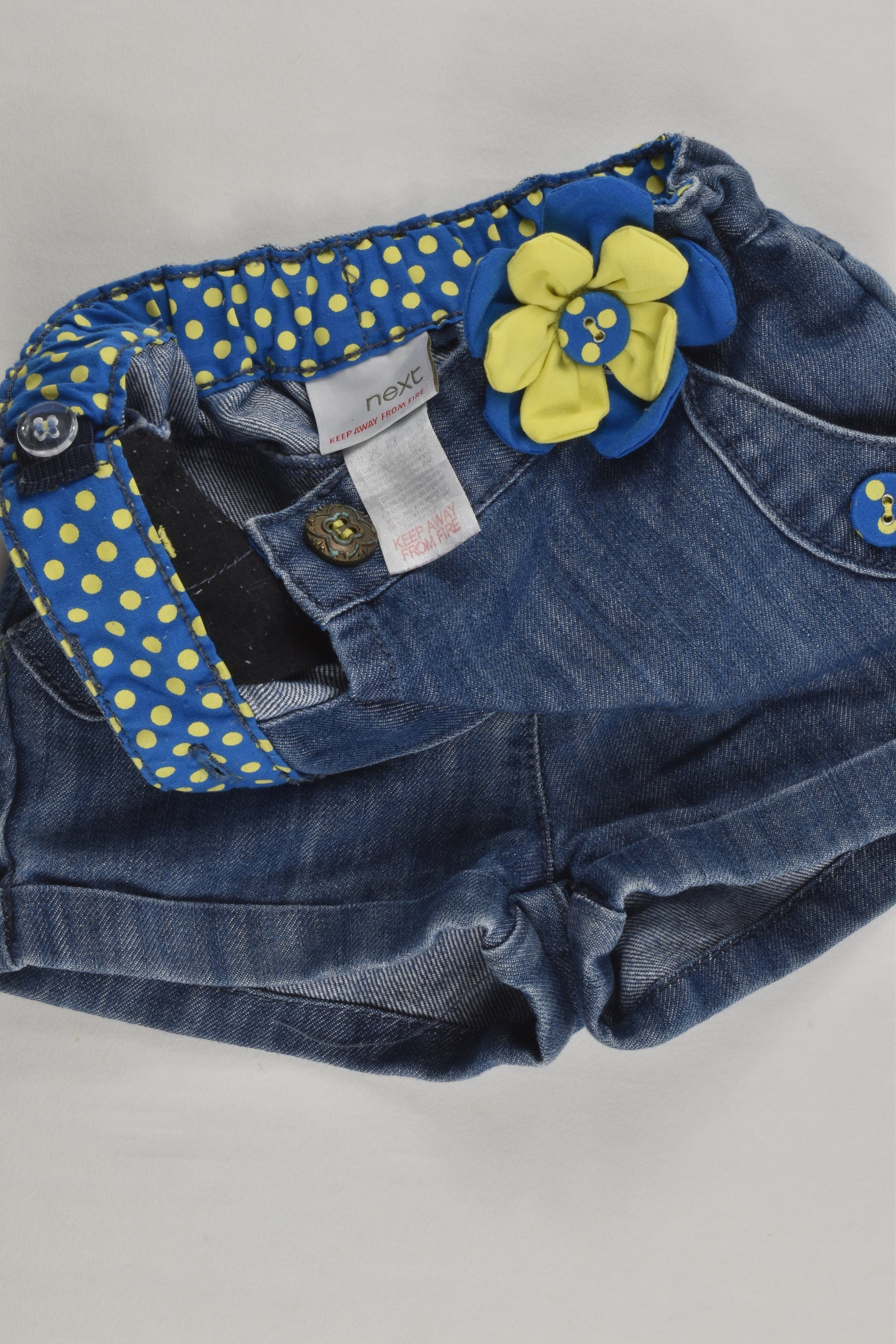Next Size 0 (6-9 months) Denim Shorts