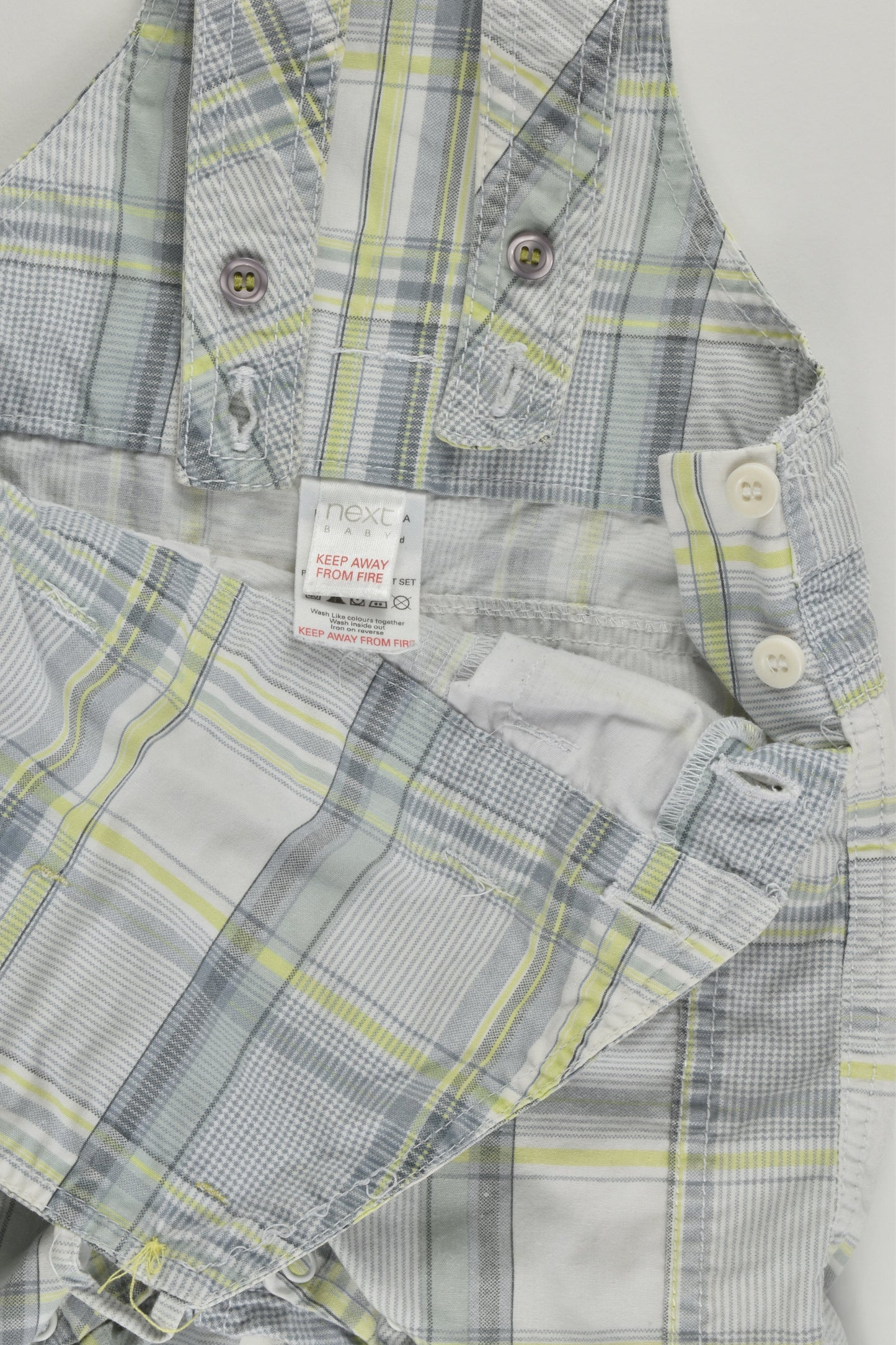 Next Size 0 (6-9 months) Short Checked Overalls