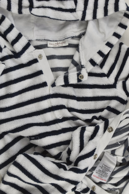 Next Size 0 (9-12 months) Striped Hooded Terry One Piece