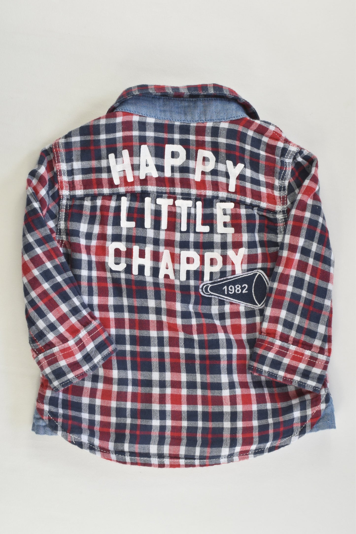 Next Size 00 (3-6 months) 'Happy Little Chappy' Checked Shirt