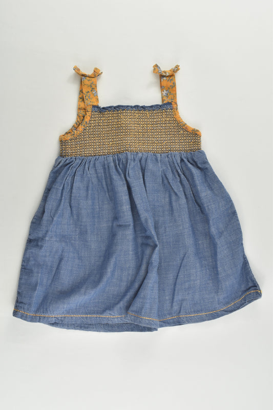 Next Size 00 (3-6 months) Lightweight Denim Dress