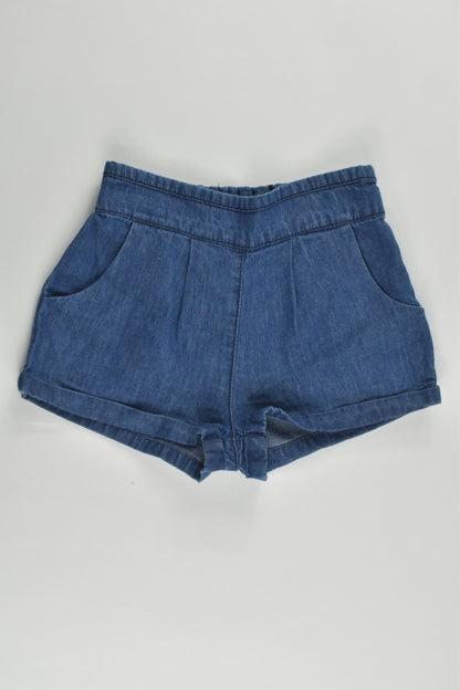 Next Size 00 (3-6 months) Lightweight Denim Shorts