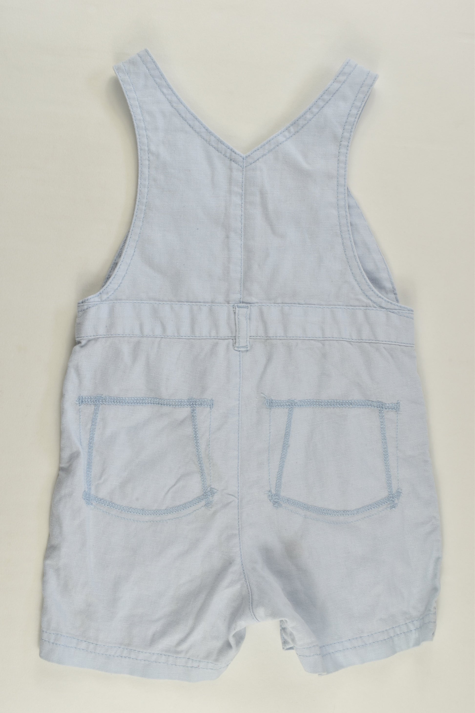 Next Size 00 (3-6 months) Linen/Cotton Dog Short Overalls