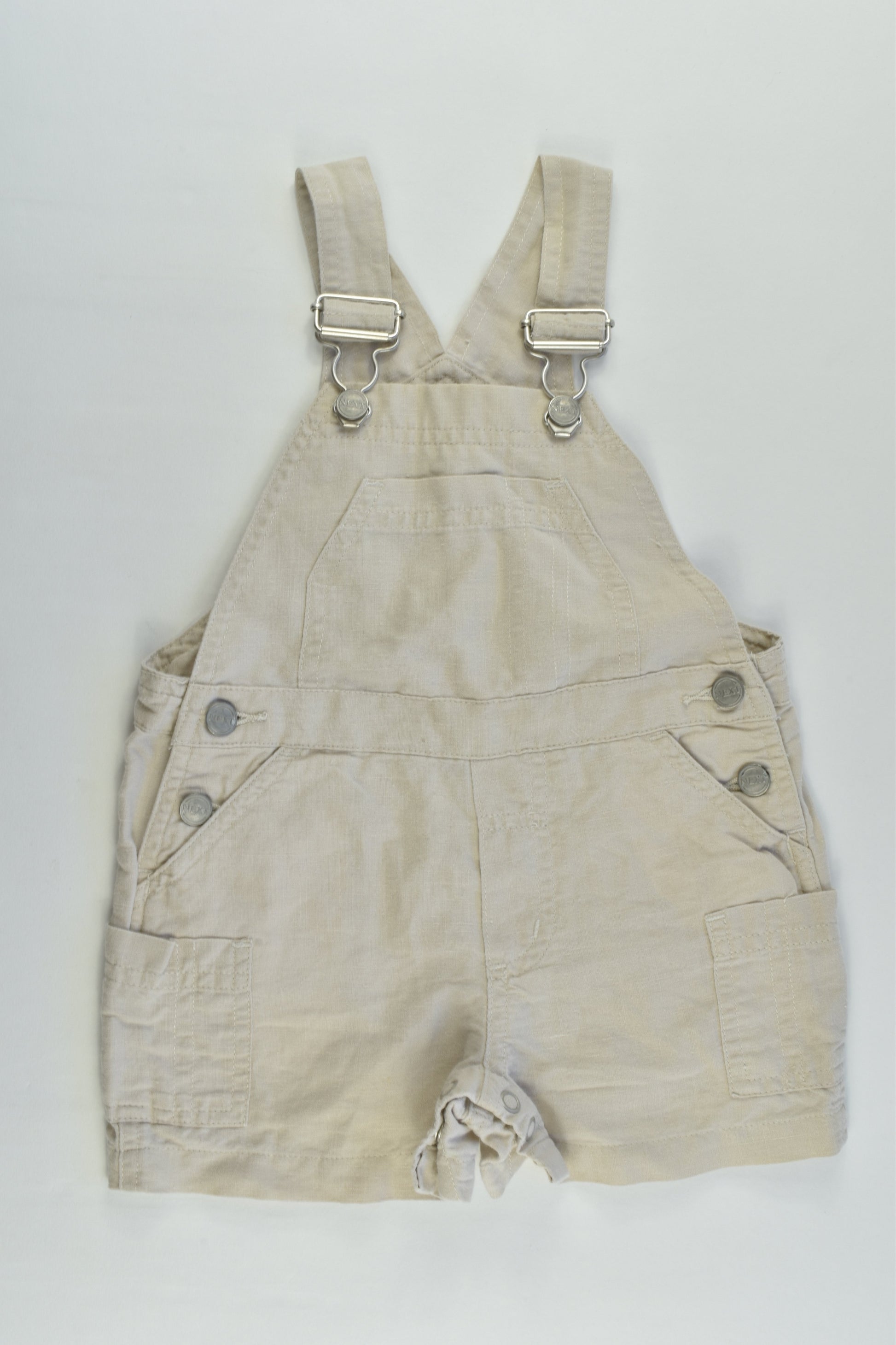 Next Size 00 (3-6 months) Linen/Cotton Short Overalls