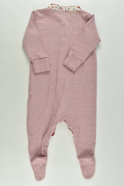 Next Size 00 (3-6 months) Striped Footed Romper