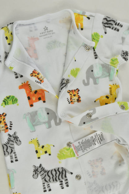 Next Size 000 (Up to 3 months) Cute Animals Short Romper