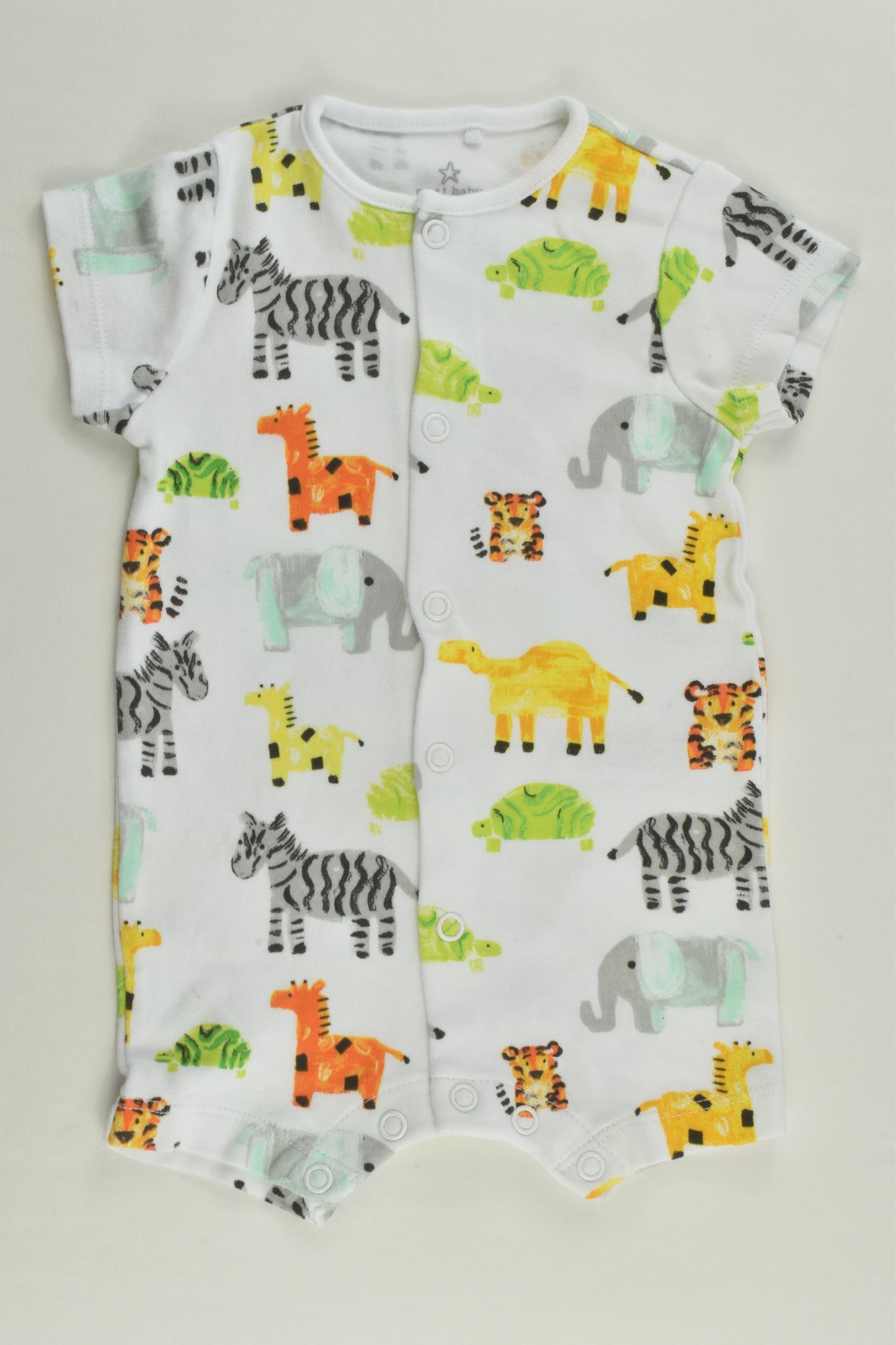 Next Size 000 (Up to 3 months) Cute Animals Short Romper