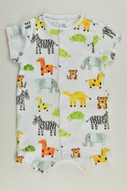 Next Size 000 (Up to 3 months) Cute Animals Short Romper