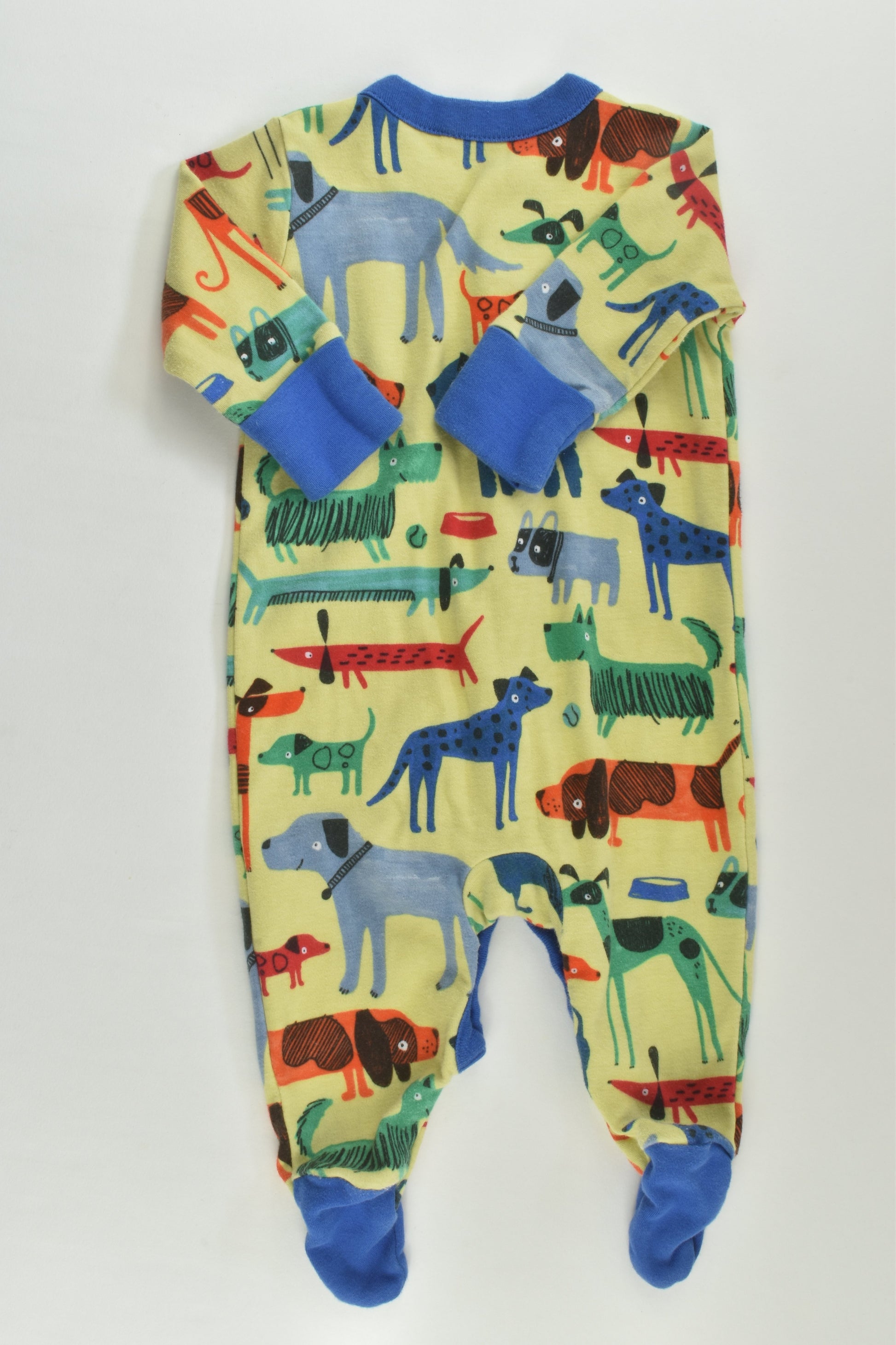 Next Size 000 (Up to 3 months) Dogs Footed Romper