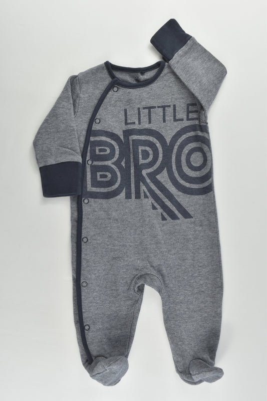 Next Size 000 (Up to 3 months) 'Little Bro' Footed Romper