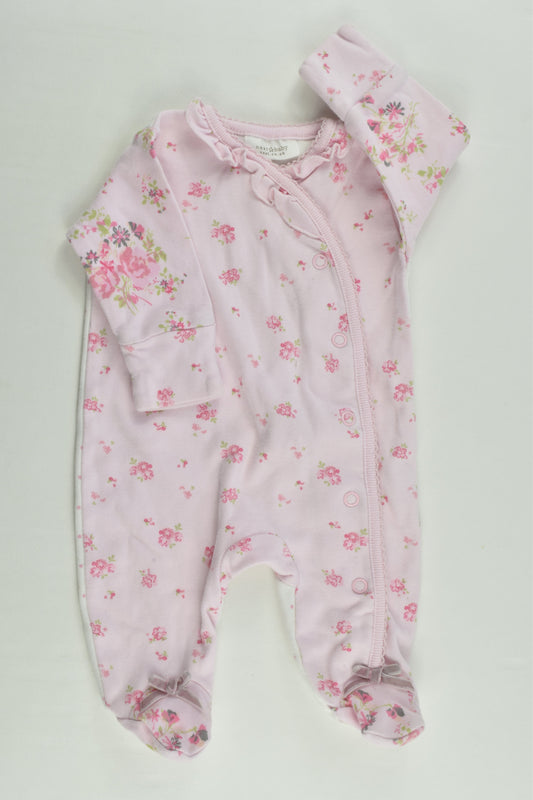 Next Size 0000 Floral Footed Romper