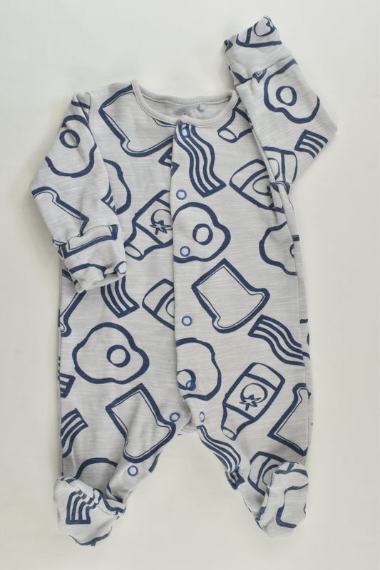 Next Size 0000 (Up to 1 month) Footed Romper