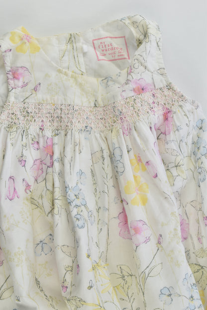 Next Size 1 (12-18 months, 86 cm) Lined Floral Smocked Dress