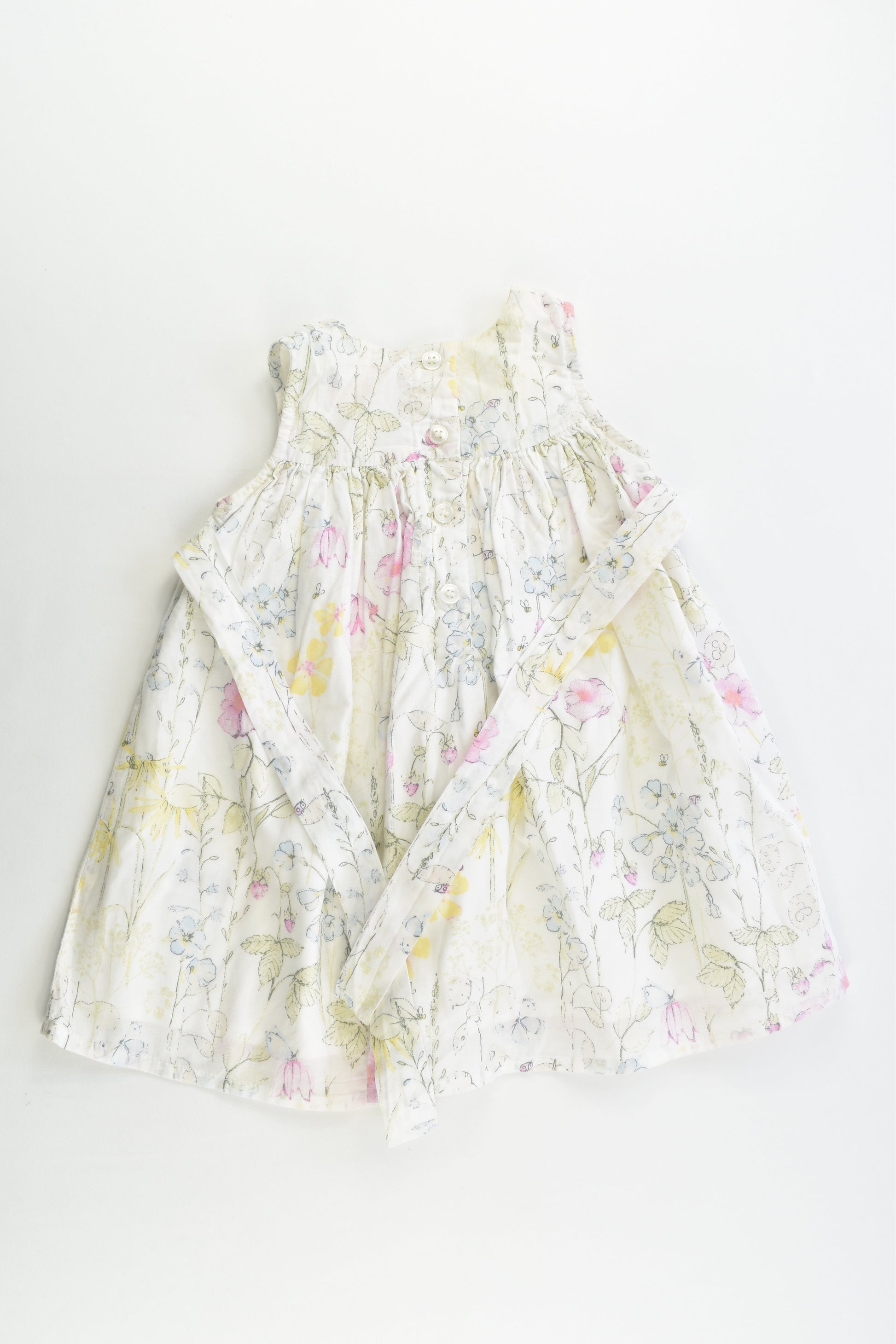 Next Size 1 (12-18 months, 86 cm) Lined Floral Smocked Dress