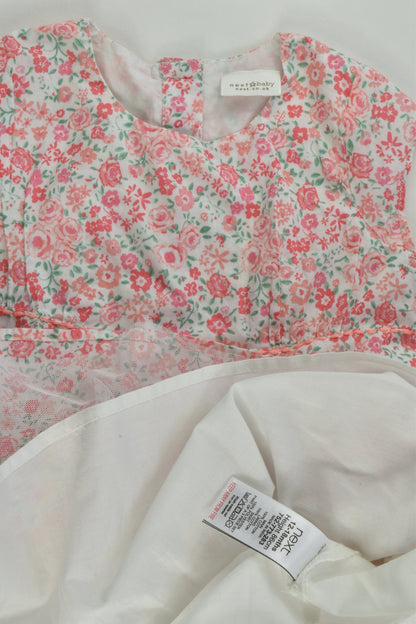 Next Size 1 (12-18 months) Lined Roses Dress