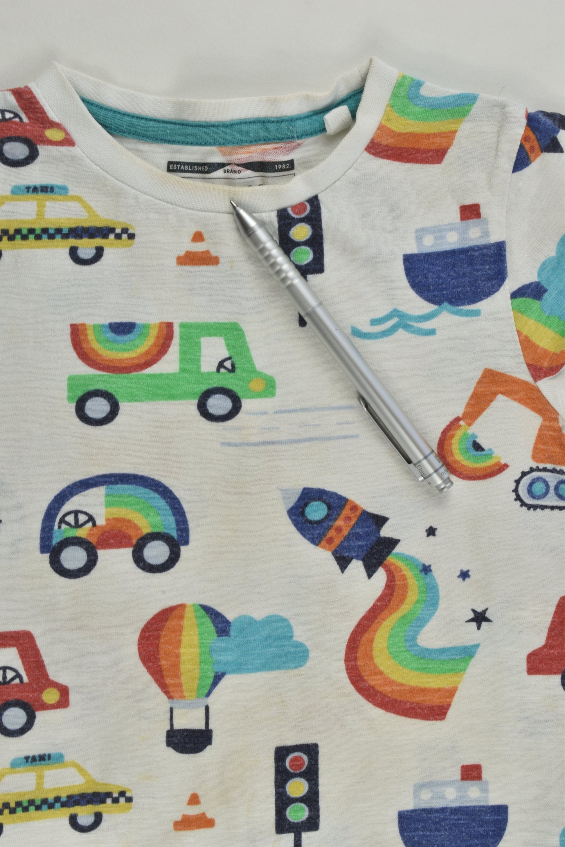Next Size 1 (12-18 months) Rainbow Vehicles T-shirt