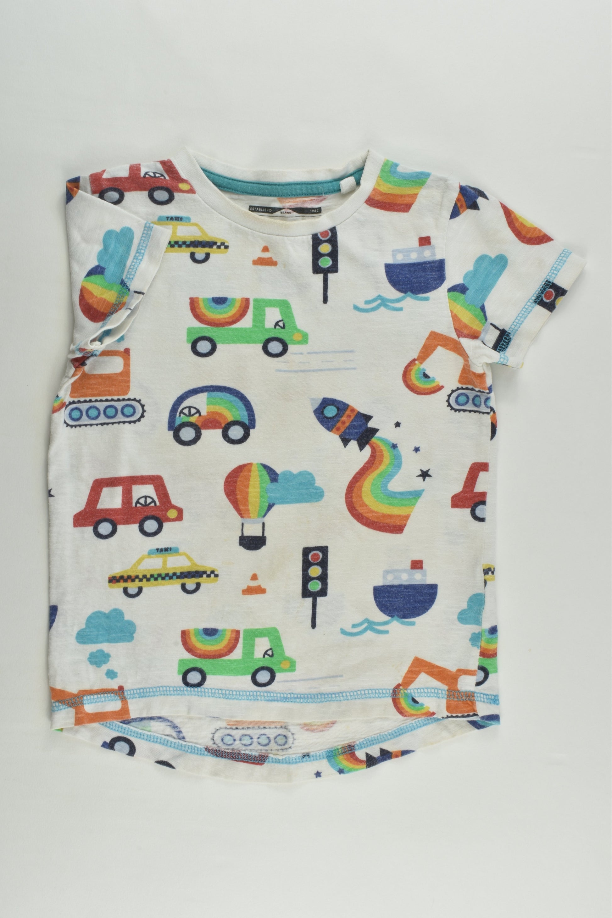 Next Size 1 (12-18 months) Rainbow Vehicles T-shirt
