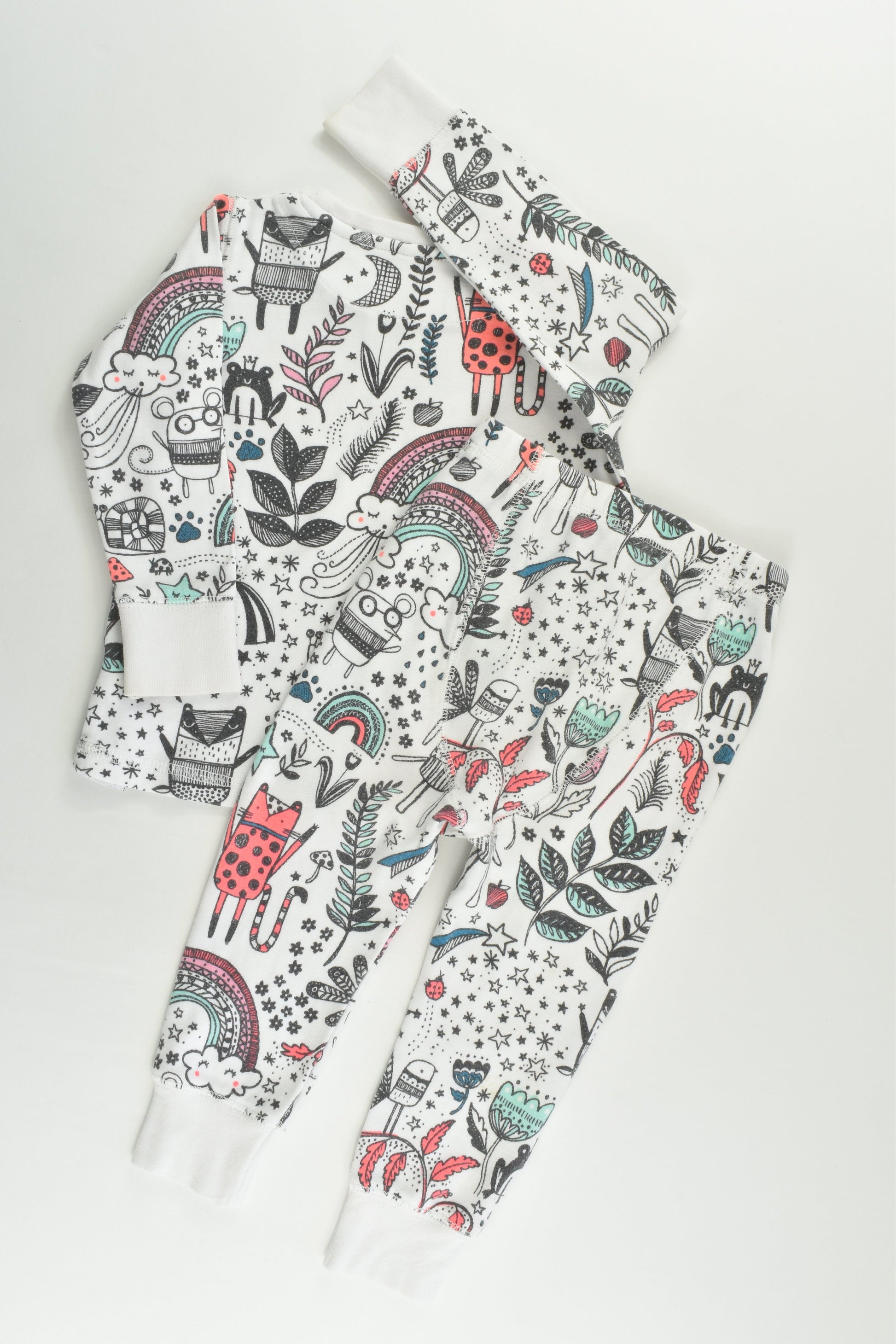 Next Size 1 (12-18 months) Rainbows and More Pj Set