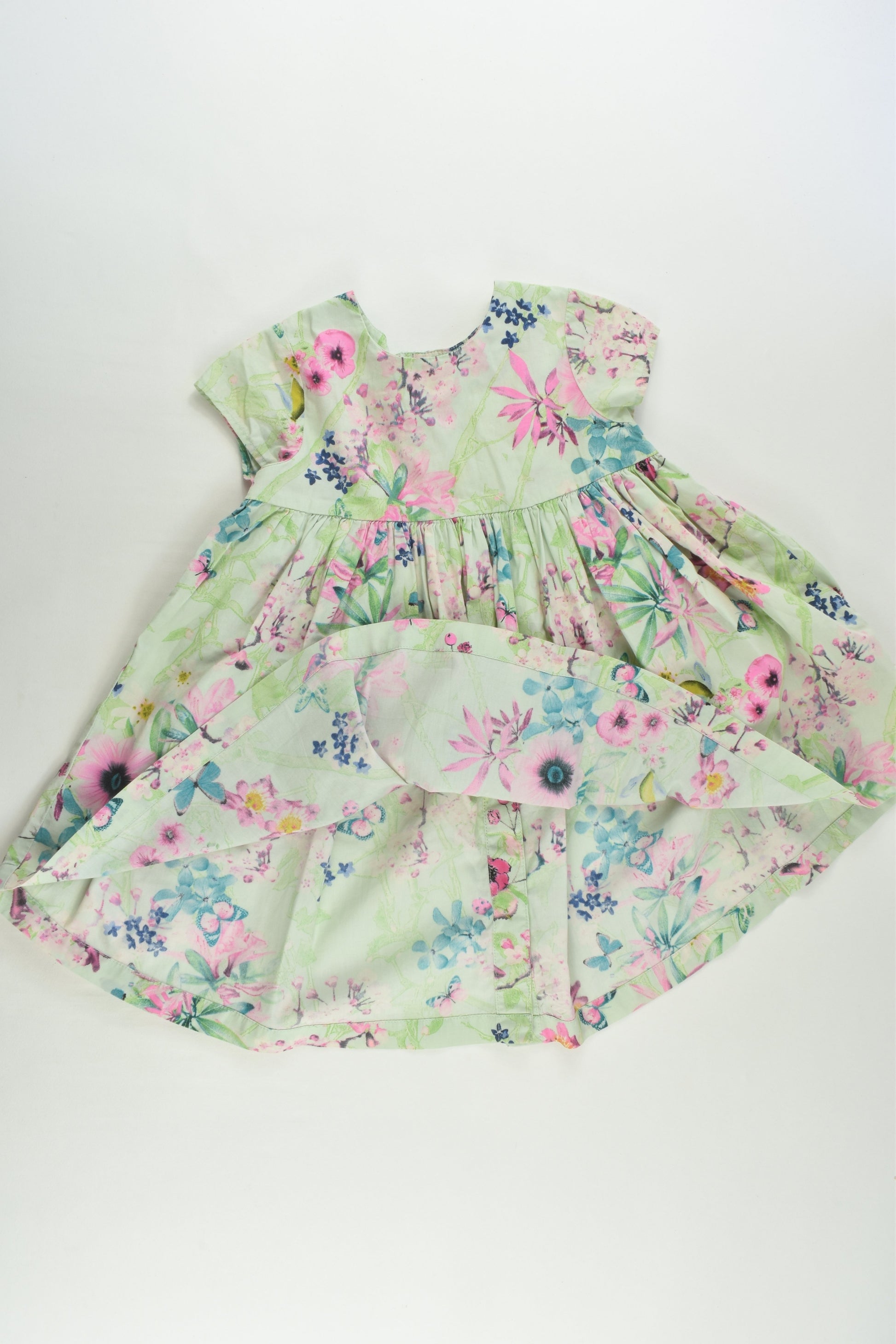 Next Size 1 (86 cm) Butterflies and Flowers Dress with Matching Bloomers