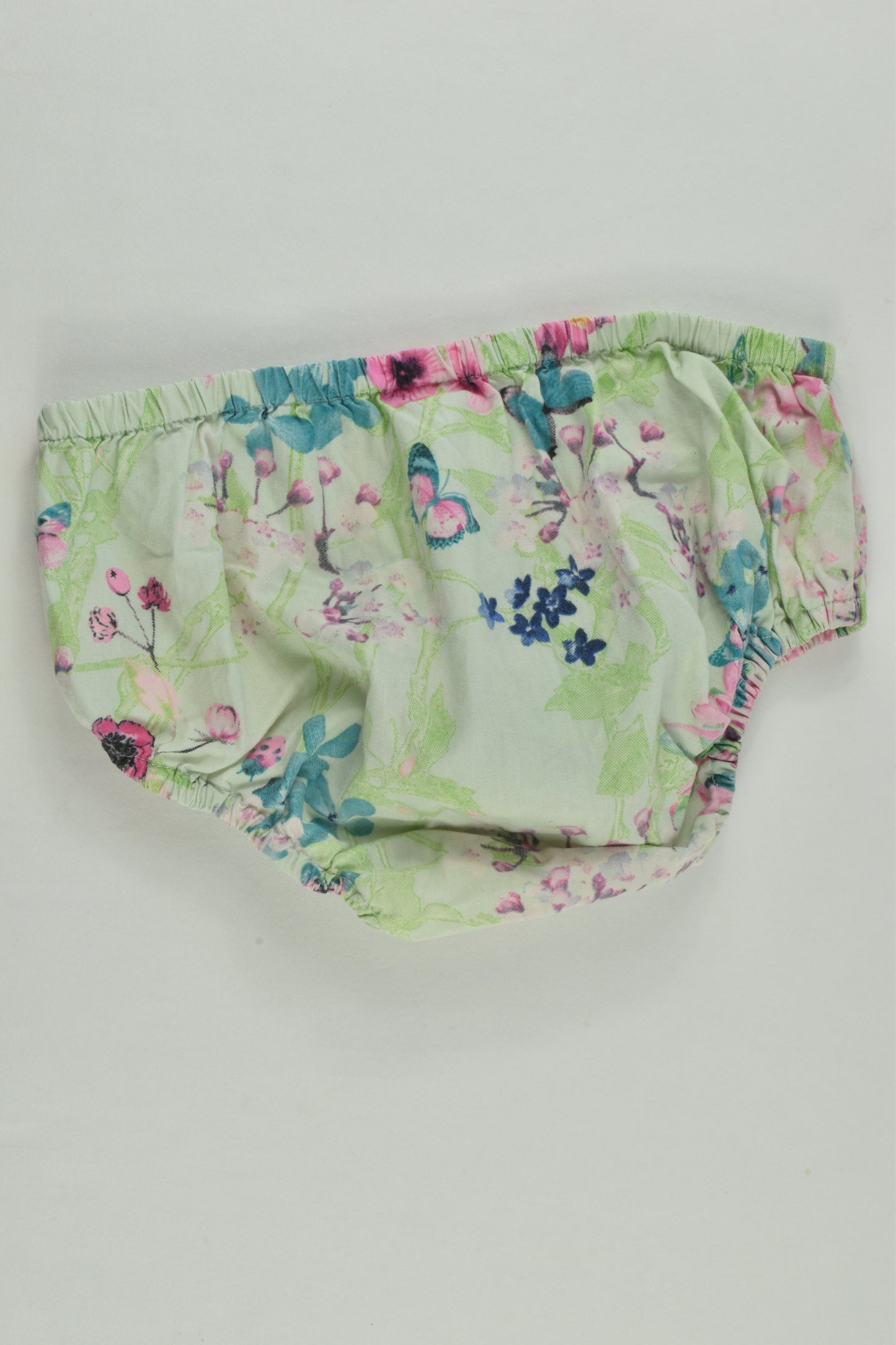 Next Size 1 (86 cm) Butterflies and Flowers Dress with Matching Bloomers