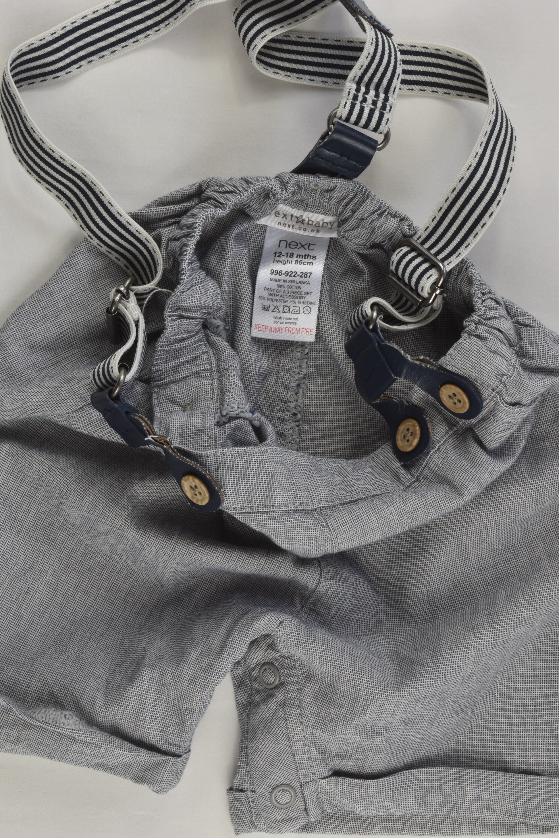 Next Size 1 Suspender Shorts