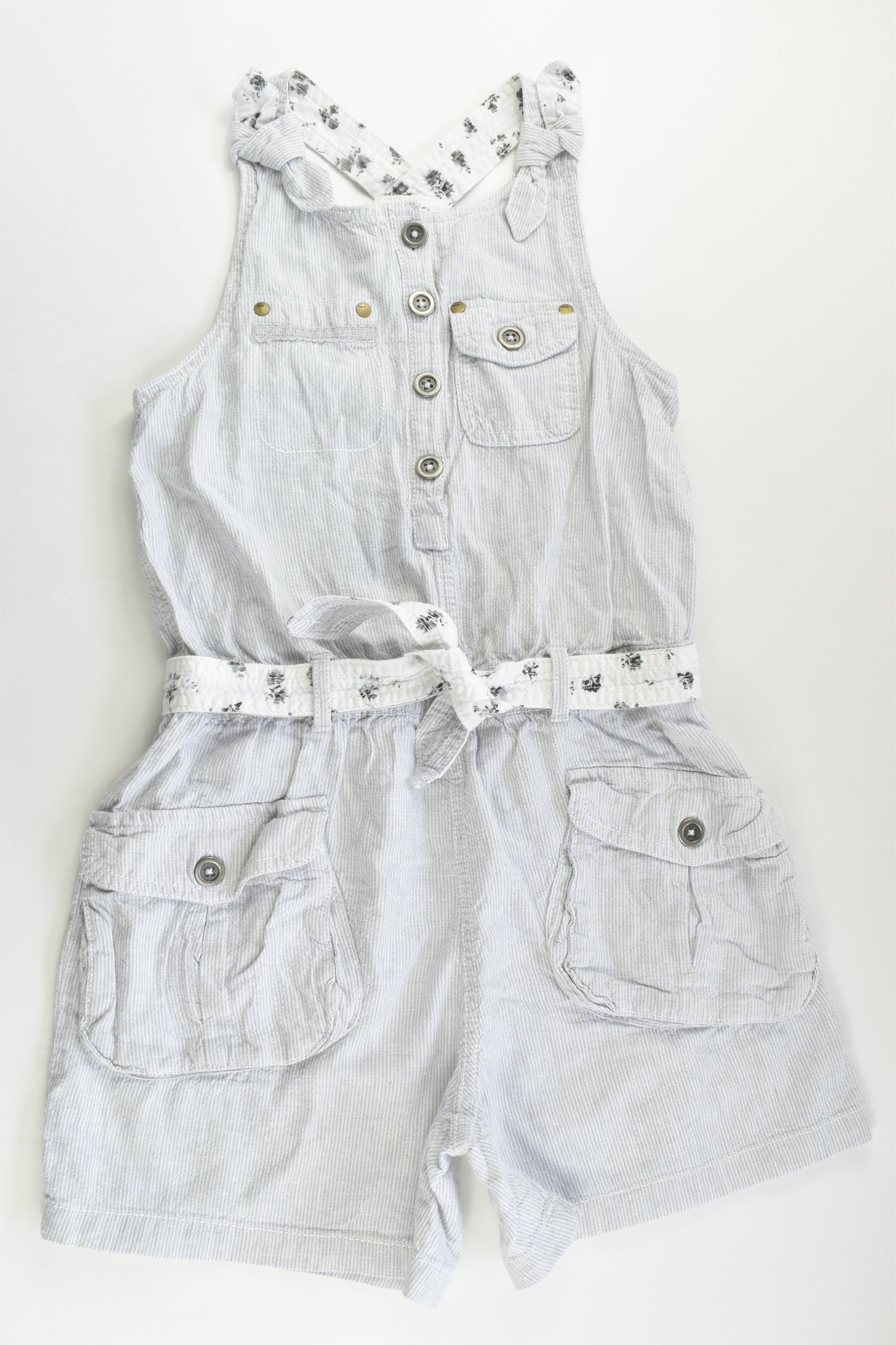 Next Size 10 (140 cm) Linen/Cotton Short Overalls