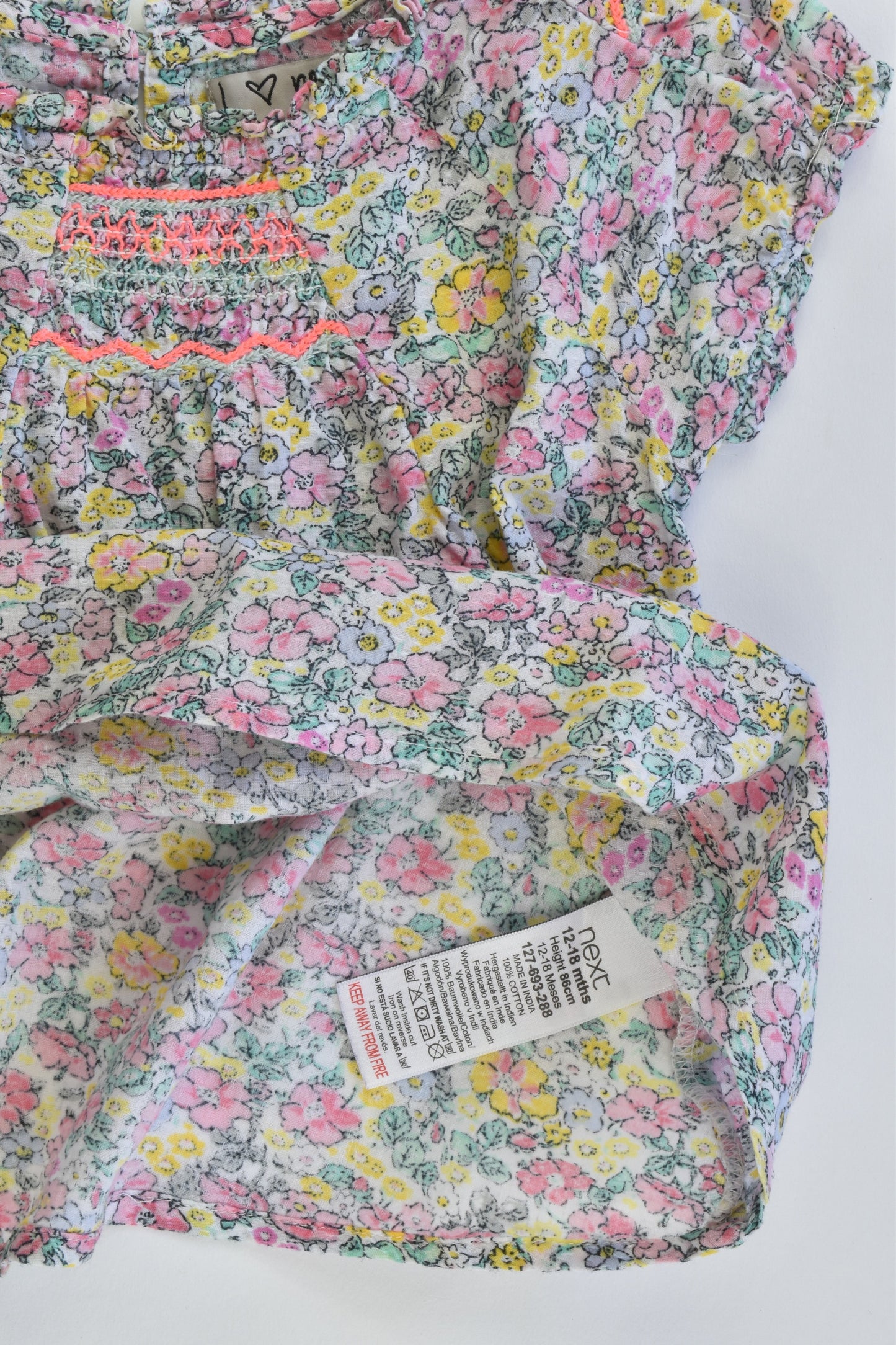 Next Size 12-18 months Floral Blouse
