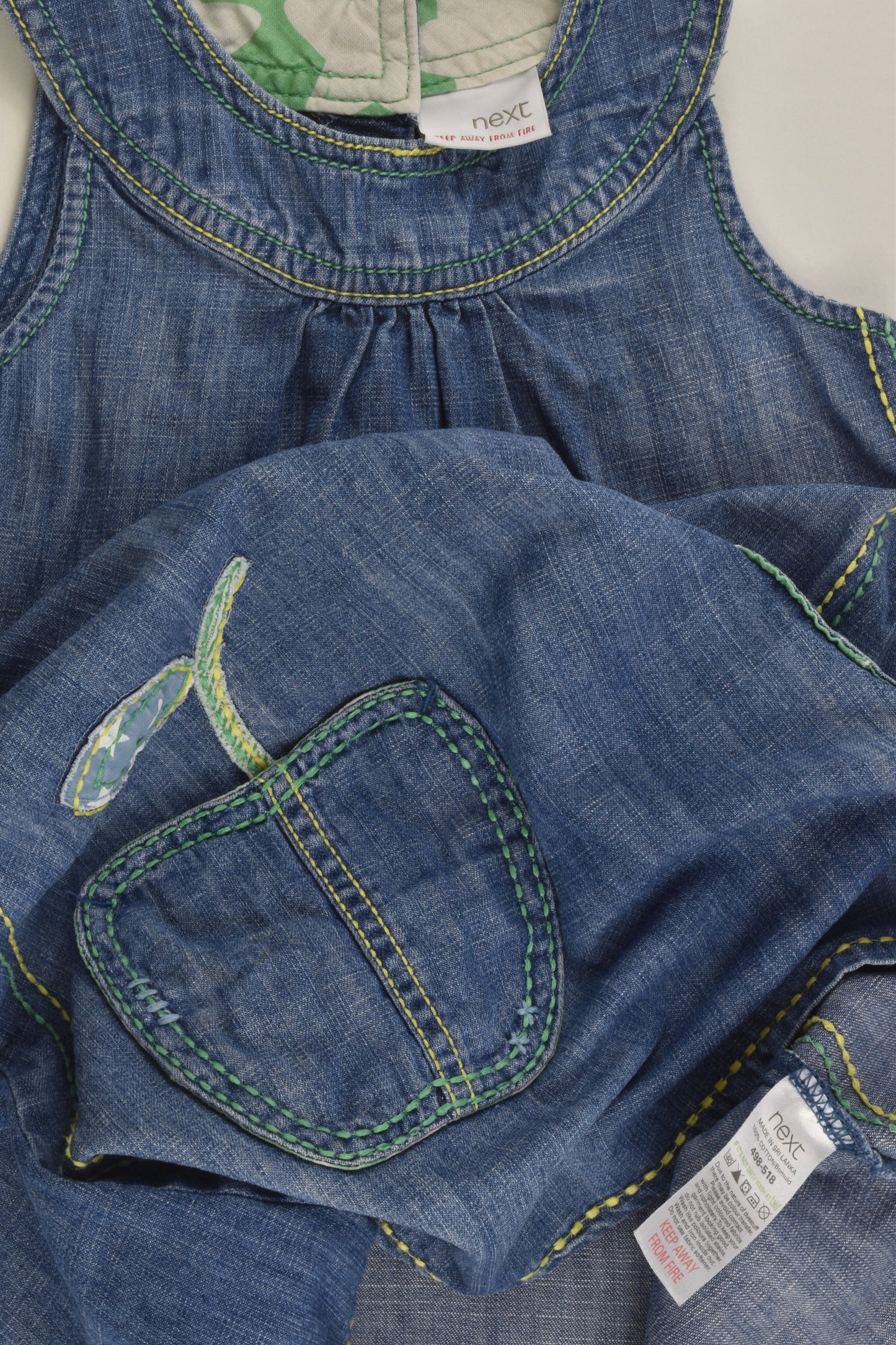 Next Size 2-3 (98 cm) Apple Pockets Denim Dress