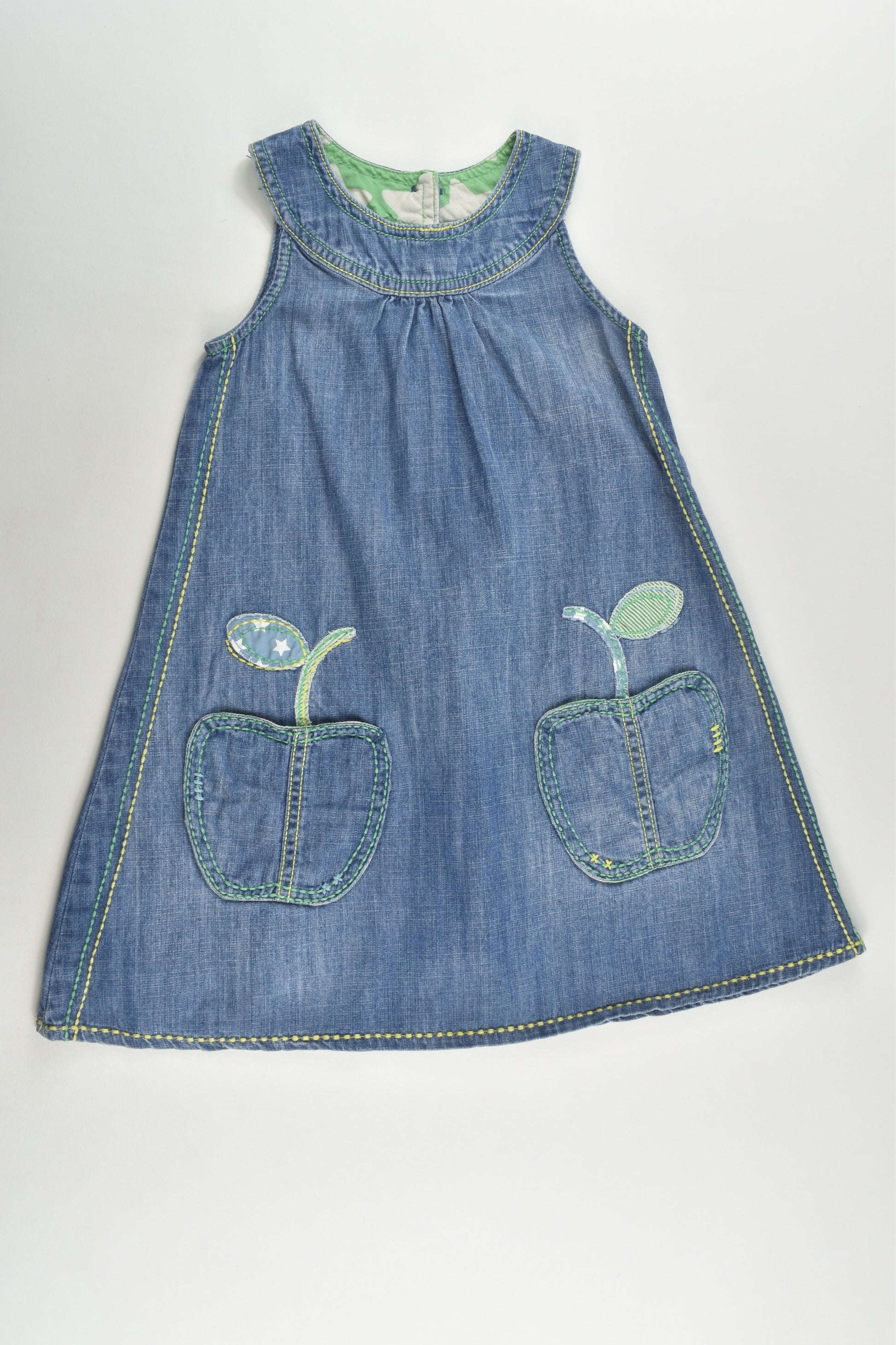 Next Size 2-3 (98 cm) Apple Pockets Denim Dress