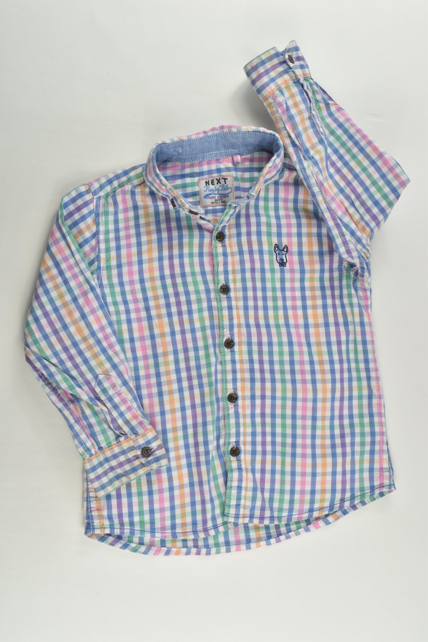 Next Size 2-3 (98 cm) Checked Dog Shirt