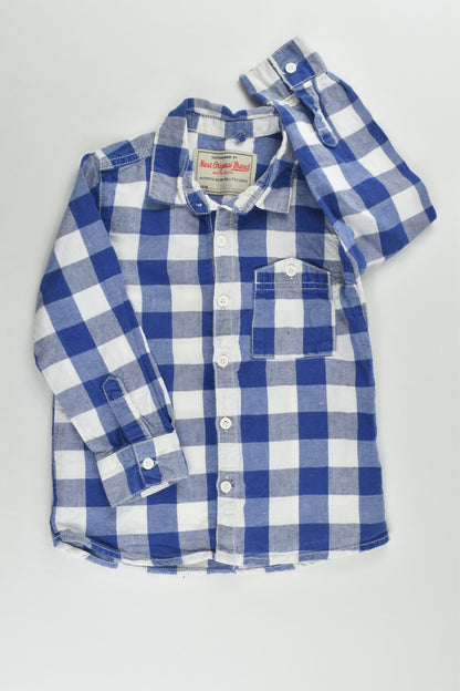 Next Size 2-3 (98 cm) Checked Linen/Cotton Shirt