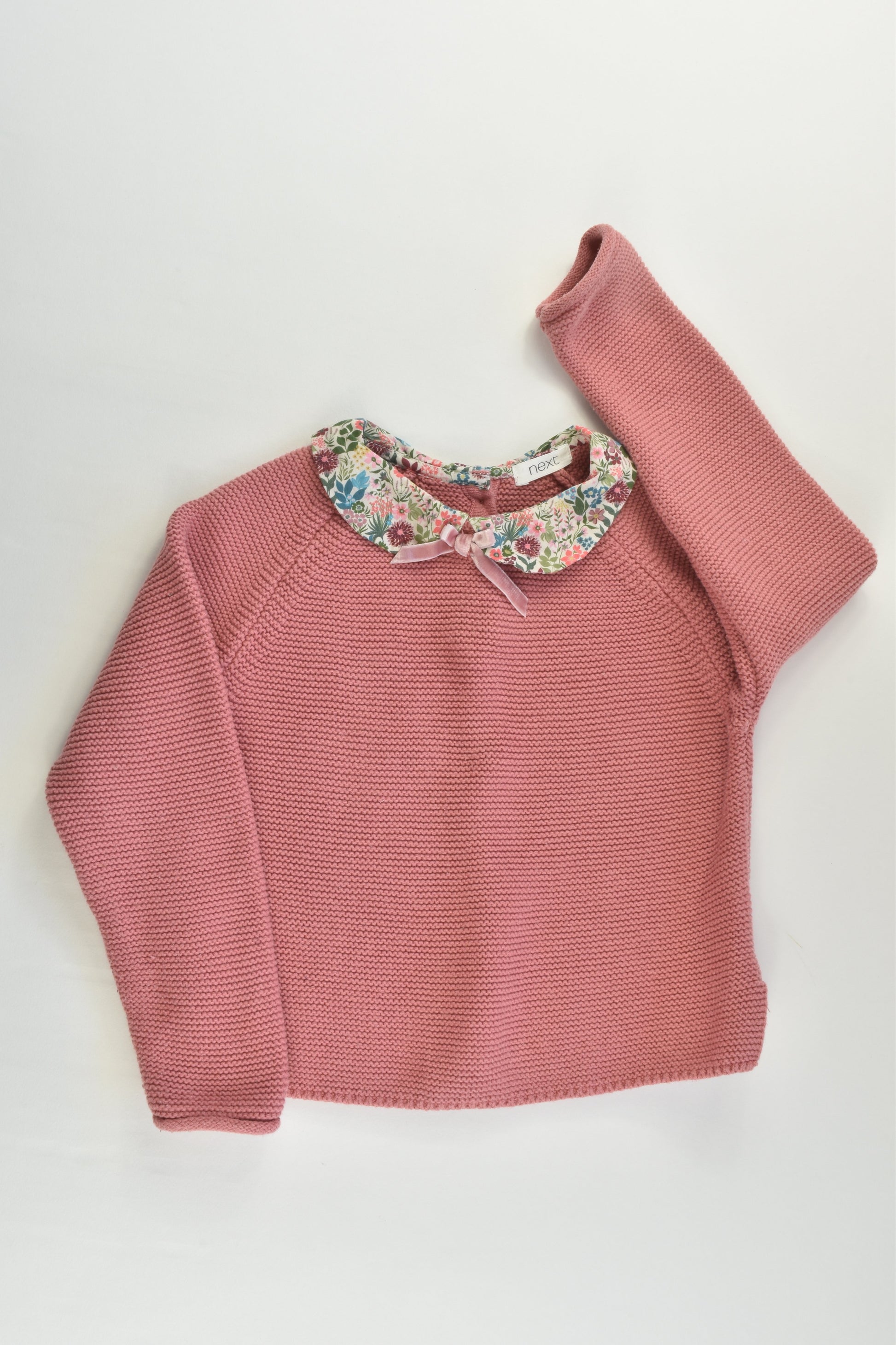 Next Size 2-3 (98 cm) Knitted Jumper with Floral Collar