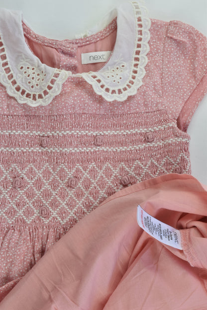 Next Size 2-3 (98 cm) Lined Smocked Dress