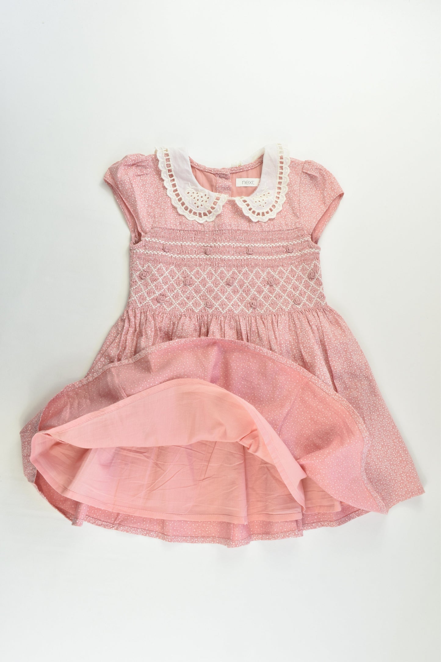 Next Size 2-3 (98 cm) Lined Smocked Dress