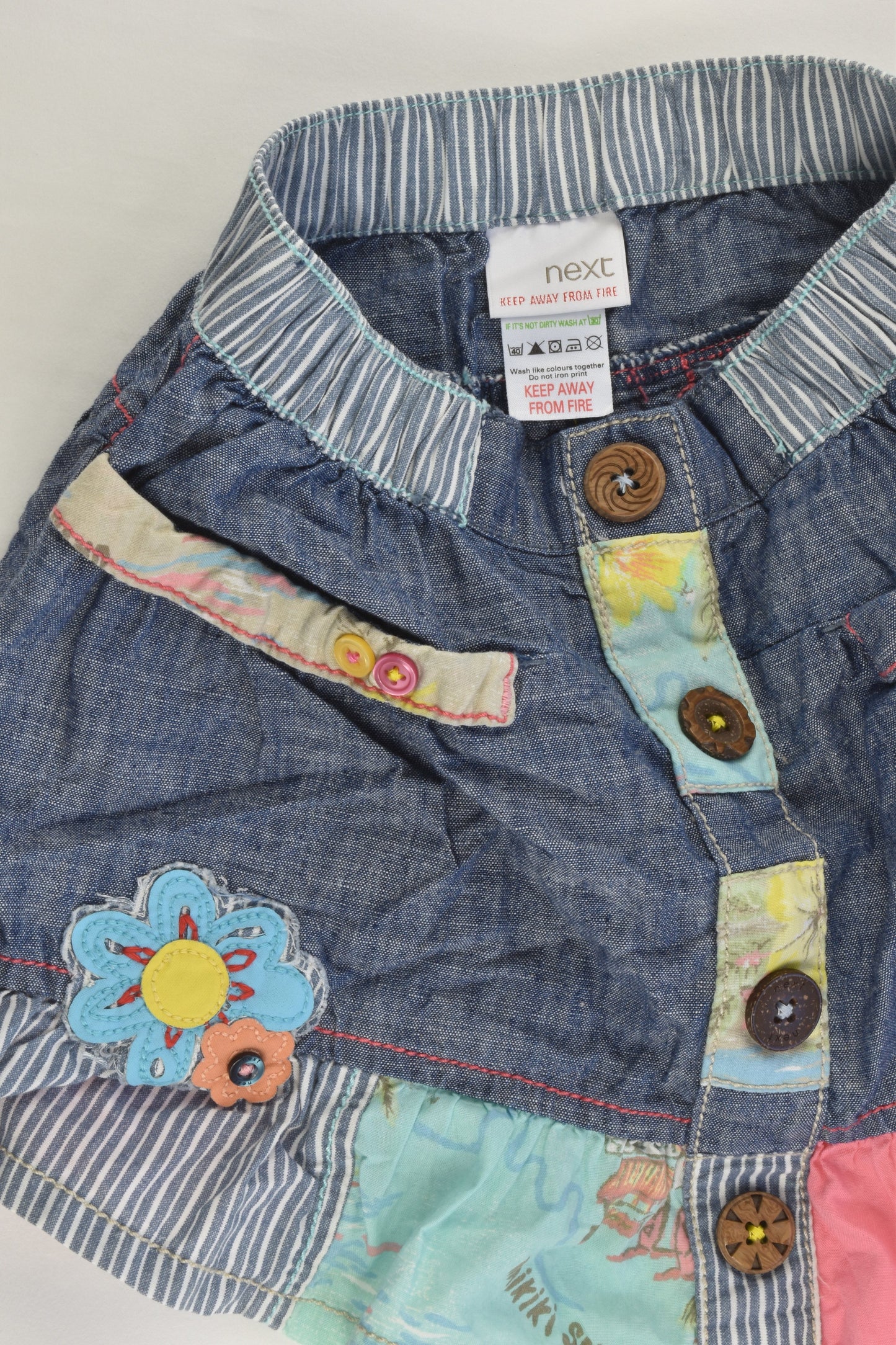 Next Size 2-3 Denim/Patchwork Skirt