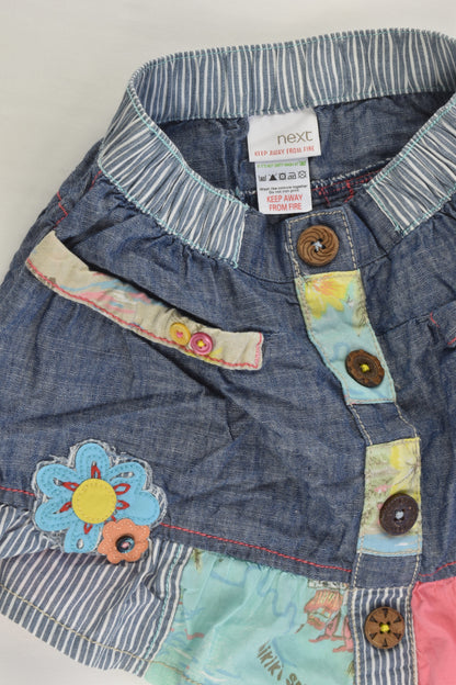 Next Size 2-3 Denim/Patchwork Skirt