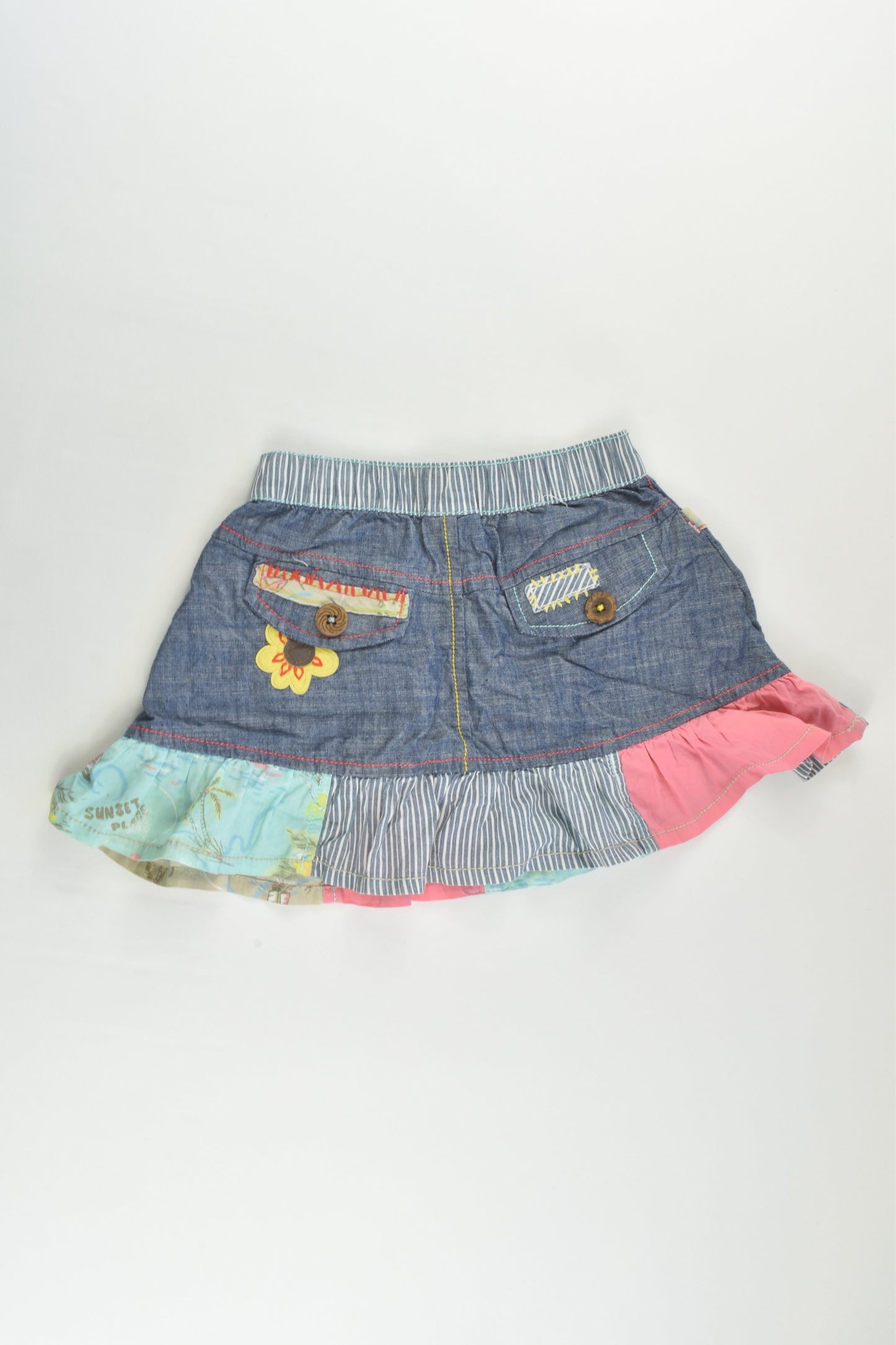 Next Size 2-3 Denim/Patchwork Skirt