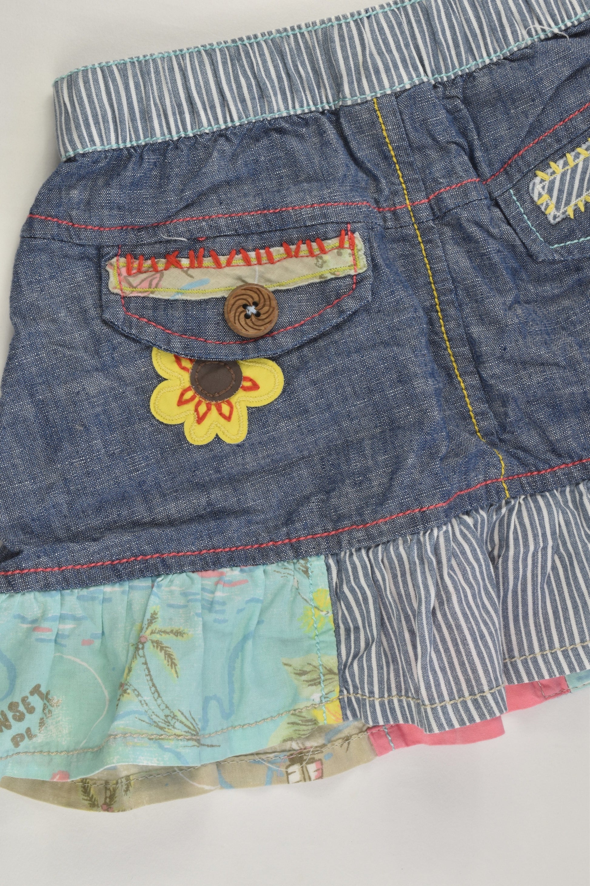Next Size 2-3 Denim/Patchwork Skirt