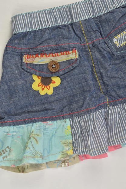Next Size 2-3 Denim/Patchwork Skirt