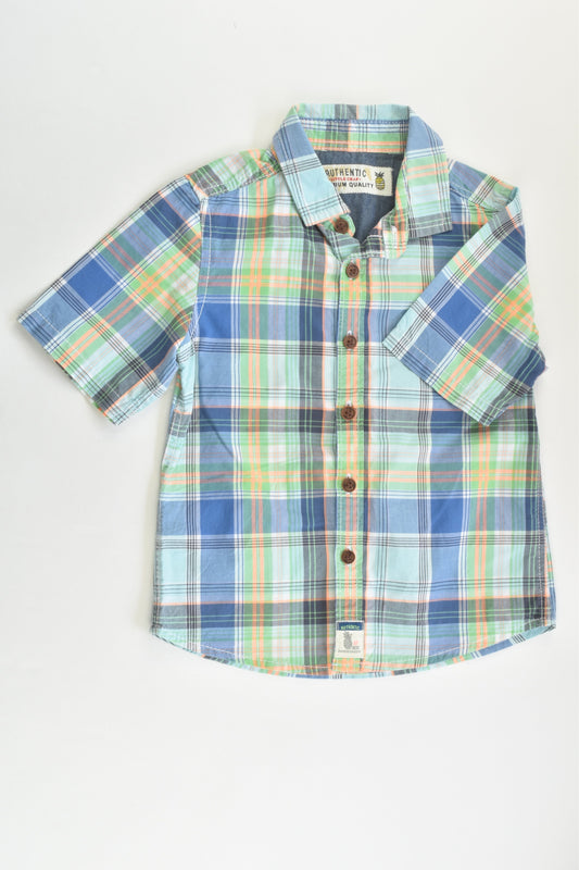 Next Size 2 (92 cm) Checked Short Sleeve Shirt