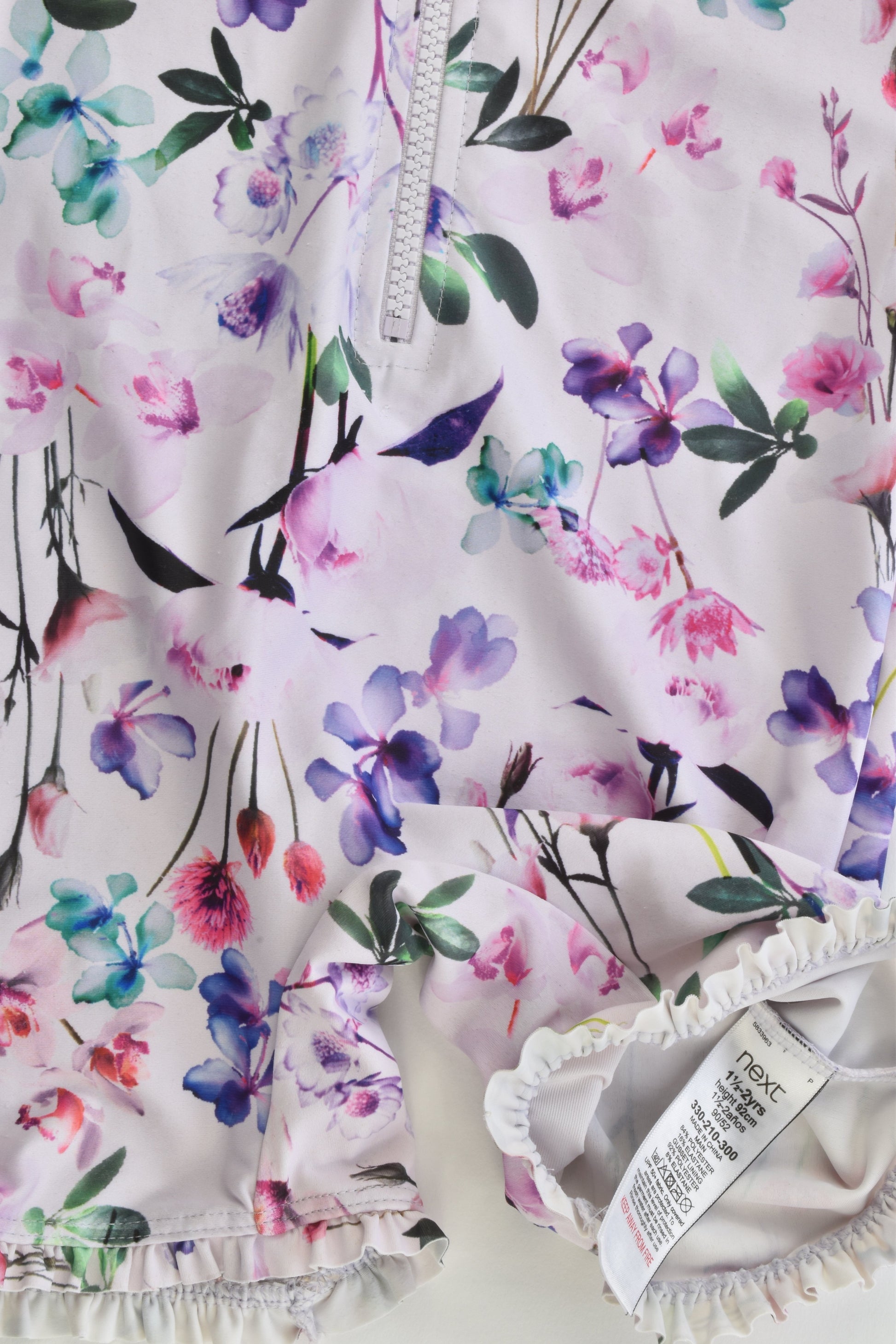 Next Size 2 (92 cm) Floral Rashie Suit