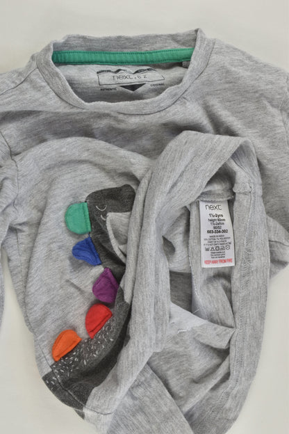 Next Size 2 (92 cm) Grey Dinosaur Top