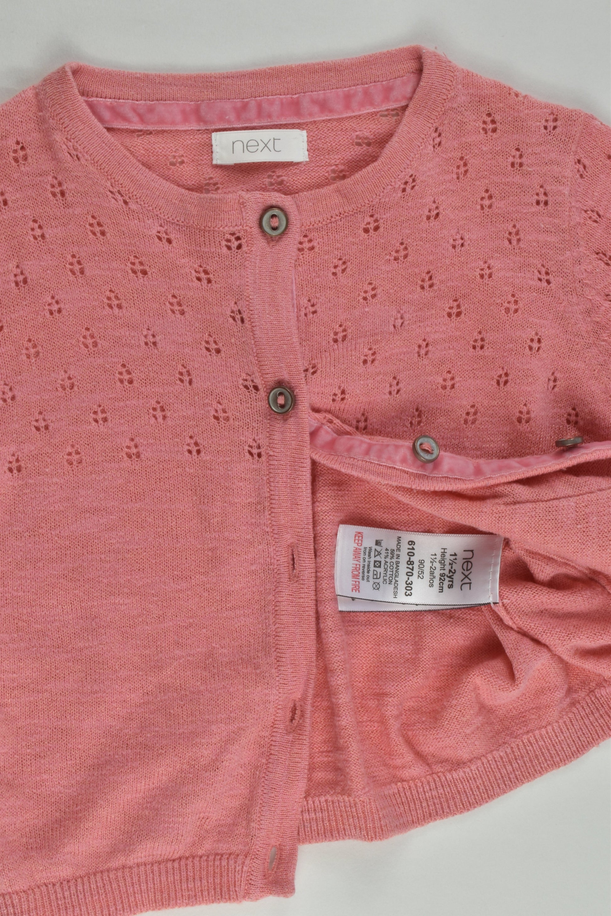 Next Size 2 (92 cm) Knitted Cardigan